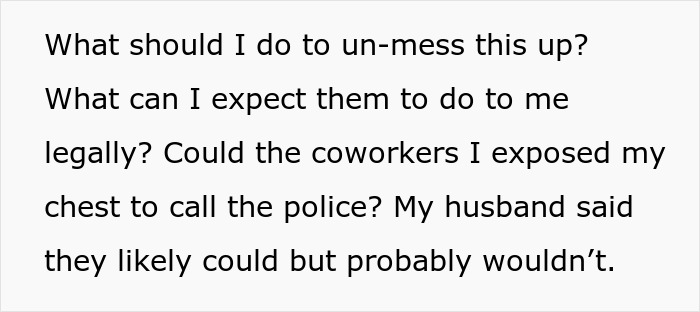 Cancer Survivor Lifts Her Shirt At Work To Silence The Rumors And Now Fears She Has Gone Too Far