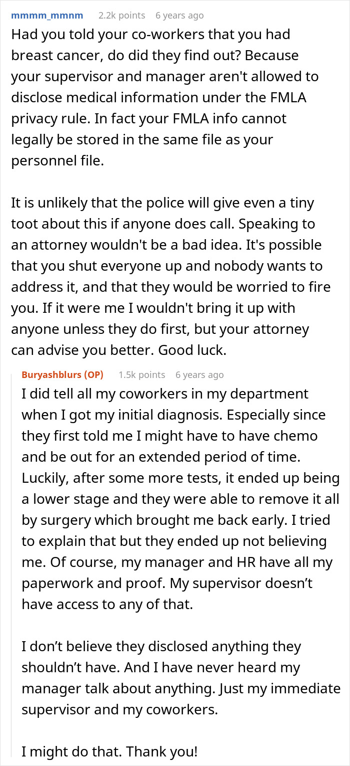 Cancer Survivor Lifts Her Shirt At Work To Silence The Rumors And Now Fears She Has Gone Too Far