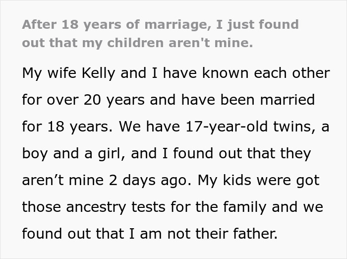 &ldquo;I Trusted Her Absolutely&rdquo;: An Innocent Ancestry Test Reveals A Secret Wife Kept From Husband For 18 Years