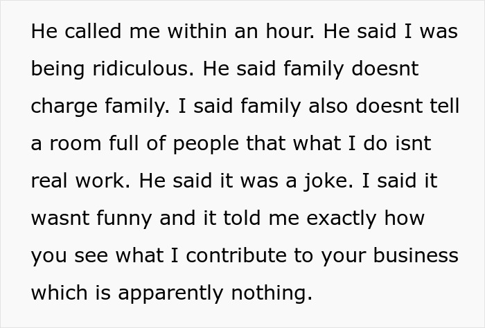 Guy Regrets Dissing Sister’s Whole Career After She Invoices Him For All Her Free Work Guy Regrets Dissing Sister’s Whole Career After She Invoices Him For All Her Free Work