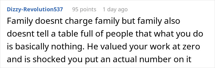 Guy Regrets Dissing Sister’s Whole Career After She Invoices Him For All Her Free Work Guy Regrets Dissing Sister’s Whole Career After She Invoices Him For All Her Free Work