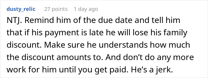 Guy Regrets Dissing Sister’s Whole Career After She Invoices Him For All Her Free Work Guy Regrets Dissing Sister’s Whole Career After She Invoices Him For All Her Free Work