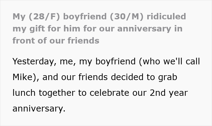 Lady Aghast After “Perfect” BF Displays His Red Flags By Mocking Her Gift In Front Of Their Friends Lady Aghast After “Perfect” BF Displays His Red Flags By Mocking Her Gift In Front Of Their Friends