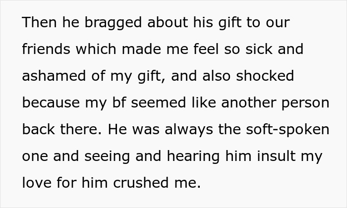 Lady Aghast After “Perfect” BF Displays His Red Flags By Mocking Her Gift In Front Of Their Friends Lady Aghast After “Perfect” BF Displays His Red Flags By Mocking Her Gift In Front Of Their Friends