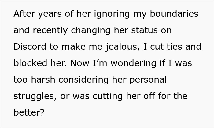 Woman Keeps Trying To Make Friend Of 10 Years Fall In Love With Her, Gets Blocked Instead