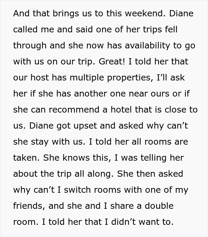 Woman Furious Her Friends Don&rsquo;t Want To Share A Room With Her After She Suddenly Decides To Join The Vacation