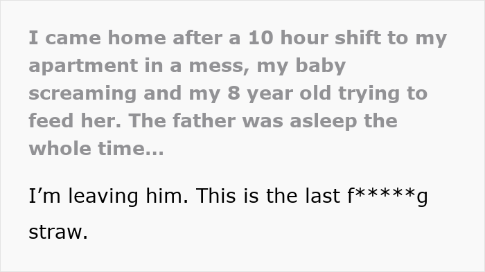 Mom Comes Back From 10-Hour Shift To A Total Mess, Baby Screaming And Son Panicking While Husband Is Asleep