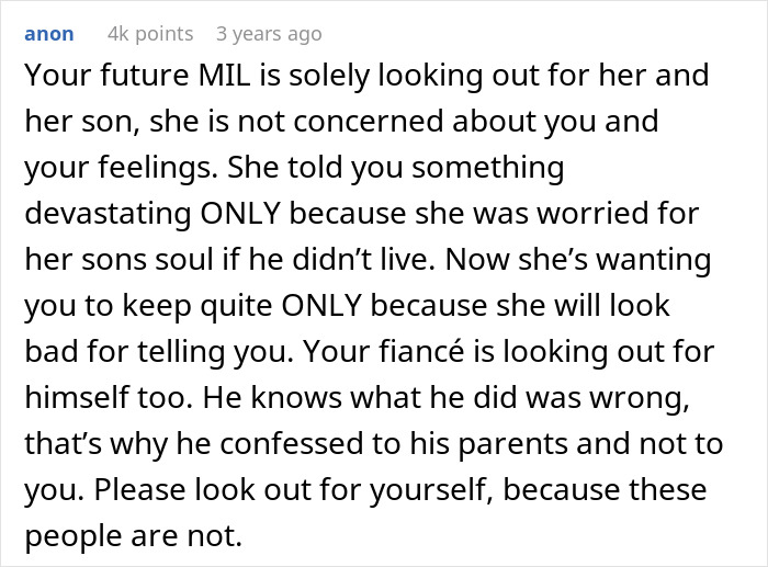 MIL Breaks Down And Tells Woman Her Fianc&eacute;s Secret While He’s In The Hospital: “Worried About His Sins”