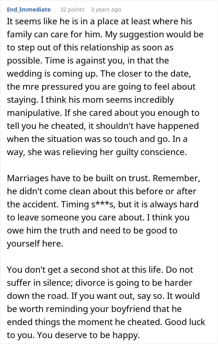 MIL Breaks Down And Tells Woman Her Fianc&eacute;s Secret While He’s In The Hospital: “Worried About His Sins”