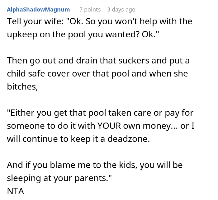 &ldquo;She Wanted A Pool&rdquo;: Husband Refuses To Maintain The Pool After Wife Breaks Her Promise, Drama Ensues