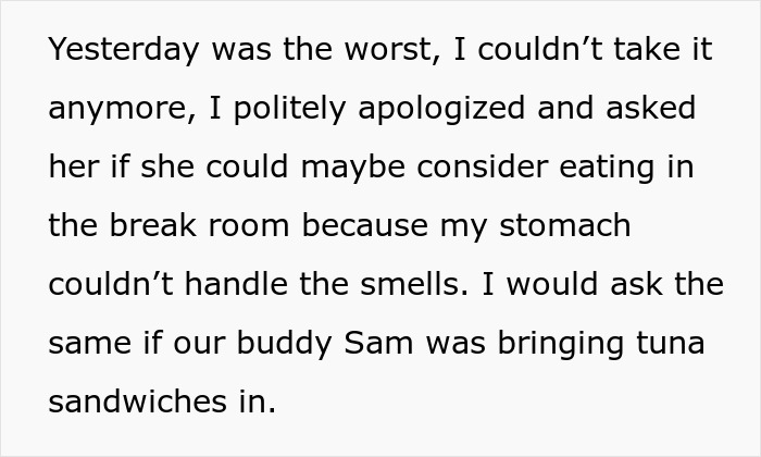 Lady Reports Coworker For Complaining About “Cultural” Food, Says Her &ldquo;Nausea&rdquo; Is &ldquo;Repressed Racism&rdquo;