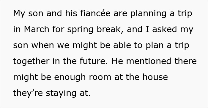 MIL Plans A Spite Trip After Son And DIL Reject Her, Then Acts Surprised By DIL’s Anger
