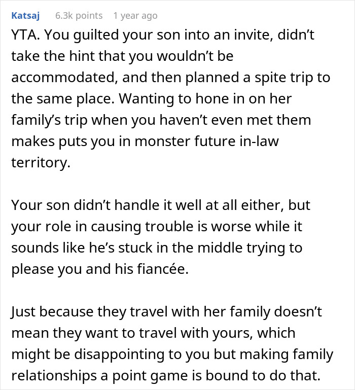 MIL Plans A Spite Trip After Son And DIL Reject Her, Then Acts Surprised By DIL’s Anger