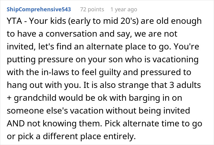 MIL Plans A Spite Trip After Son And DIL Reject Her, Then Acts Surprised By DIL’s Anger