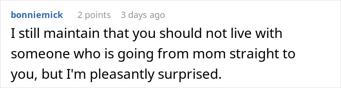 Lady Gets The Ick As She Has To Clean Up After BF, Wonders If Living With Him Is The Right Decision