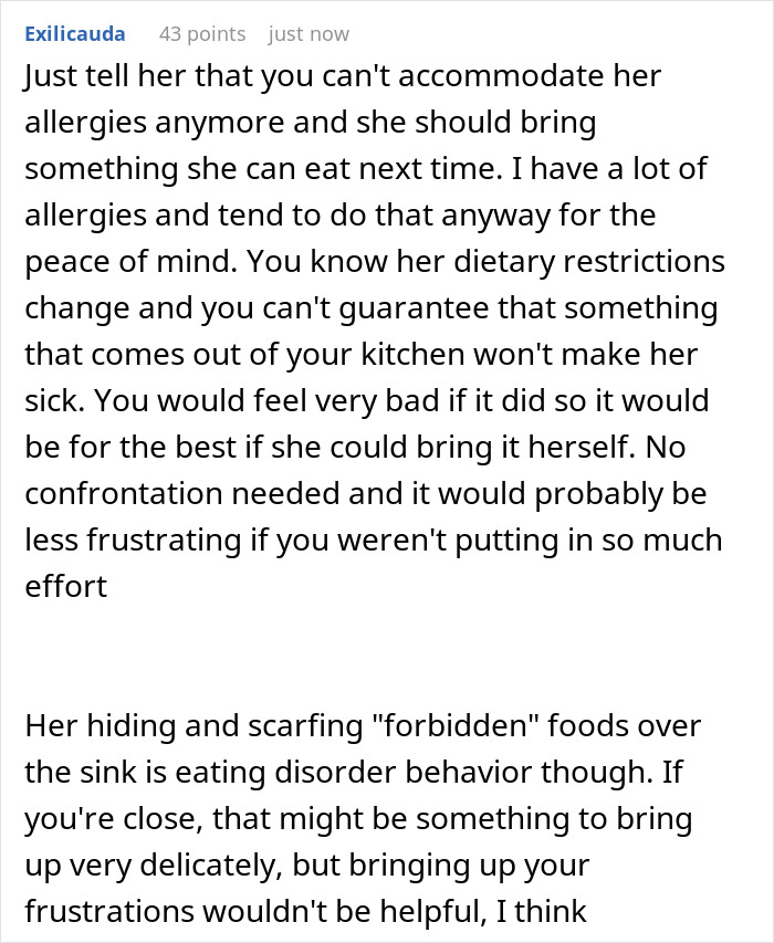 Picky Eater Justifies Her Whims With “Allergy,” Then Gets Caught Secretly Munching “Regular” Food Picky Eater Justifies Her Whims With “Allergy,” Then Gets Caught Secretly Munching “Regular” Food