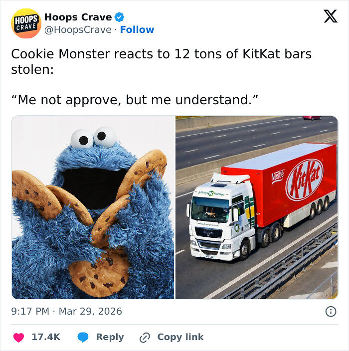 12 Tons Of KitKat Were Stolen, Here Are The Most Hilarious Responses To It 12 Tons Of KitKat Were Stolen, Here Are The Most Hilarious Responses To It