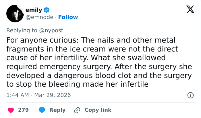 Woman Wins $14 Million After Ice Cream Left Her Unable To Have Children