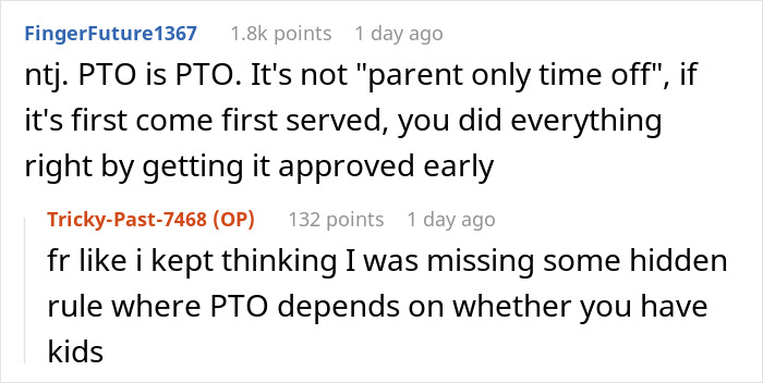 “Must Be Nice”: Coworkers Make Snarky Comments When Childfree Woman Refuses To Sacrifice Her PTO “Must Be Nice”: Coworkers Make Snarky Comments When Childfree Woman Refuses To Sacrifice Her PTO