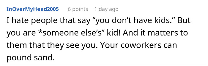 “Must Be Nice”: Coworkers Make Snarky Comments When Childfree Woman Refuses To Sacrifice Her PTO “Must Be Nice”: Coworkers Make Snarky Comments When Childfree Woman Refuses To Sacrifice Her PTO