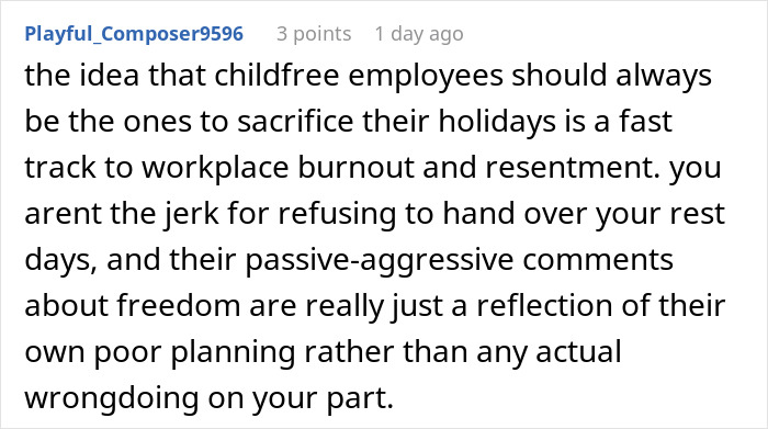 “Must Be Nice”: Coworkers Make Snarky Comments When Childfree Woman Refuses To Sacrifice Her PTO “Must Be Nice”: Coworkers Make Snarky Comments When Childfree Woman Refuses To Sacrifice Her PTO
