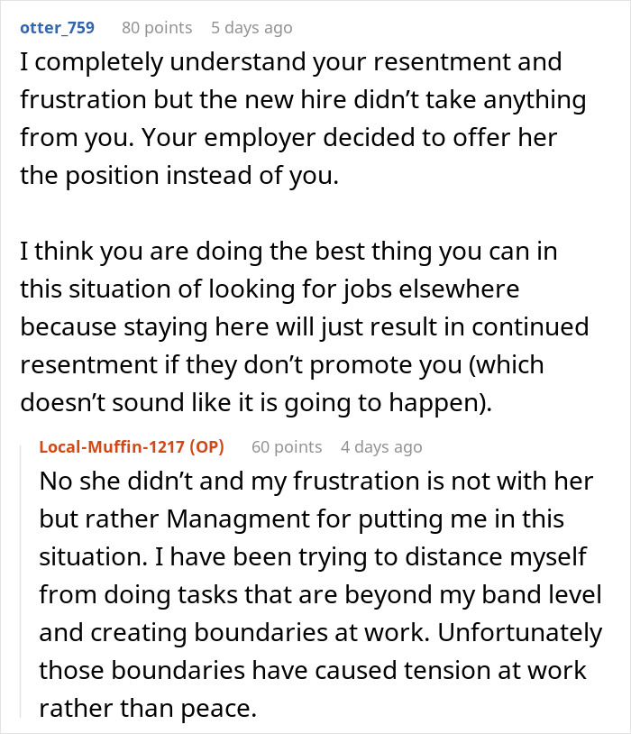 Hard Worker Stuck Mentoring New Hire Who Took Her Job, Fed Up After A Year Of Holding Their Hand Hard Worker Stuck Mentoring New Hire Who Took Her Job, Fed Up After A Year Of Holding Their Hand