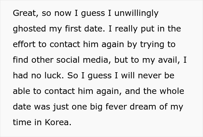 Lady Has A Perfect First Date Abroad, Deletes Dating App, Then Realizes She Has No Way To Reach Him Lady Has A Perfect First Date Abroad, Deletes Dating App, Then Realizes She Has No Way To Reach Him