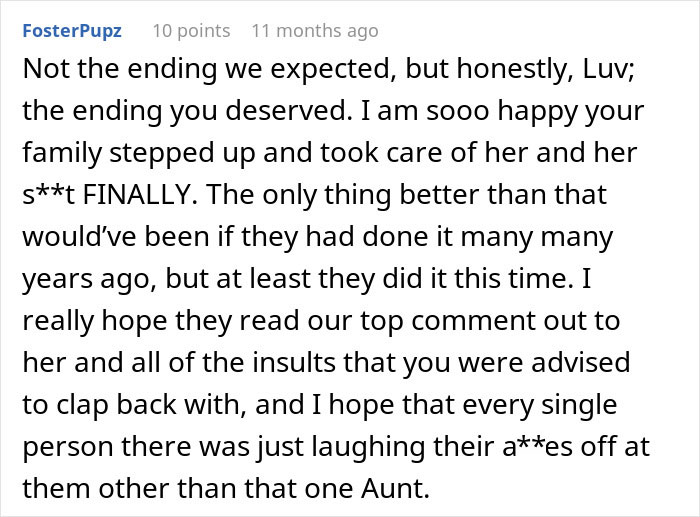 People Suggest Comebacks For This Woman Who Hates Her Aunt, Family Finds The Post And Does The Job For Her People Suggest Comebacks For This Woman Who Hates Her Aunt, Family Finds The Post And Does The Job For Her