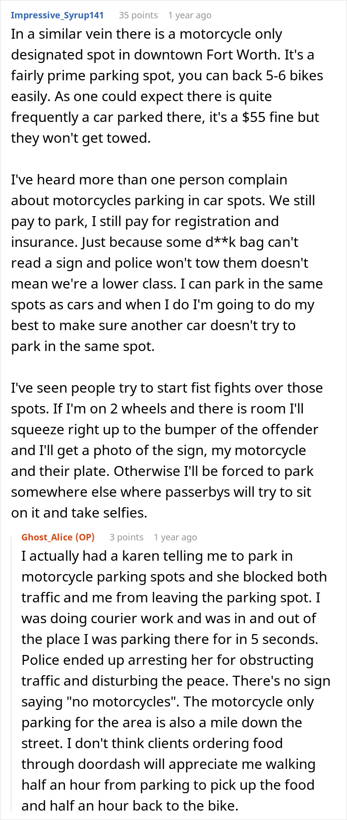 Woman Uses Her Wit And All 7 Motorcycles To Teach Annoying Neighbor A Lesson About &ldquo;Fair&rdquo; Parking