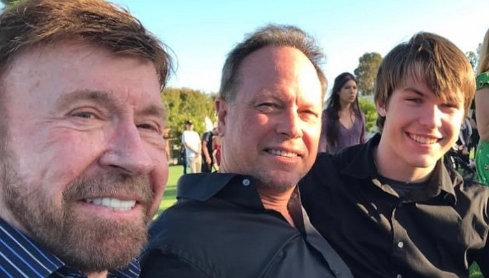 Chuck Norris with sons Eric and Dakota