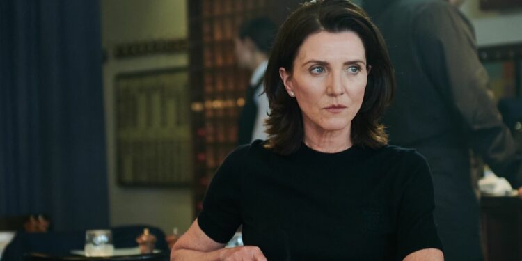 Michelle Fairley in a scene from the television series Gangs of London. 