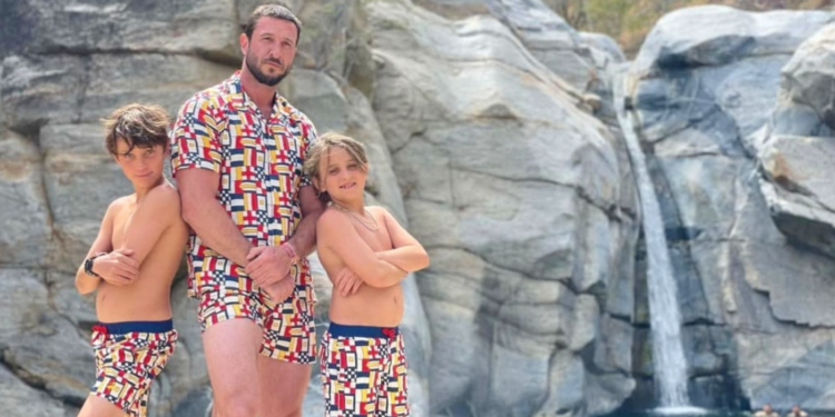 Pablo Schreiber and his two sons Pablo Schreiber and his two sons