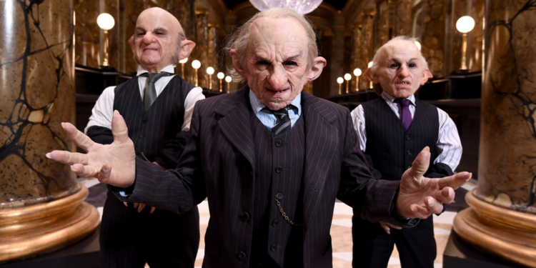 Paul Grant as Goblin in Harry Potter