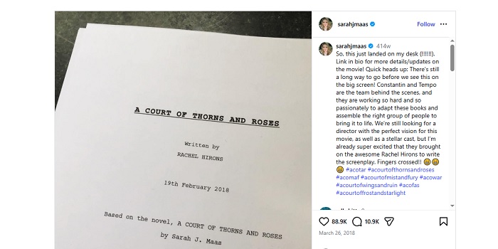 Rachel Hirons Screenplay for ACOTAR Movie Adaptation