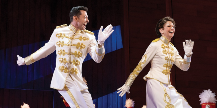 Sutton Foster and Hugh Jackman in The Music Man