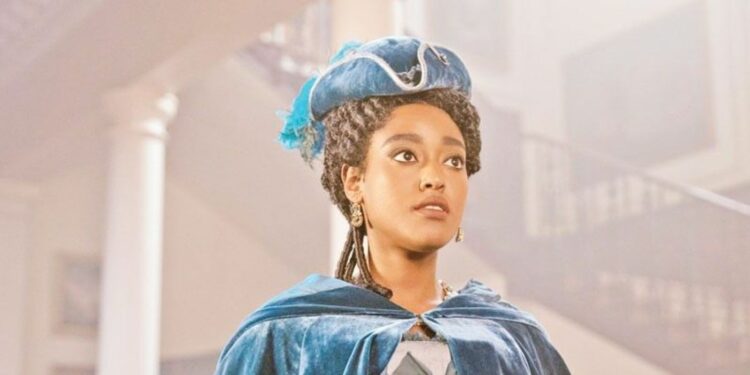 Ars&eacute;ma Thomas portraying a young Lady Agatha Danbury