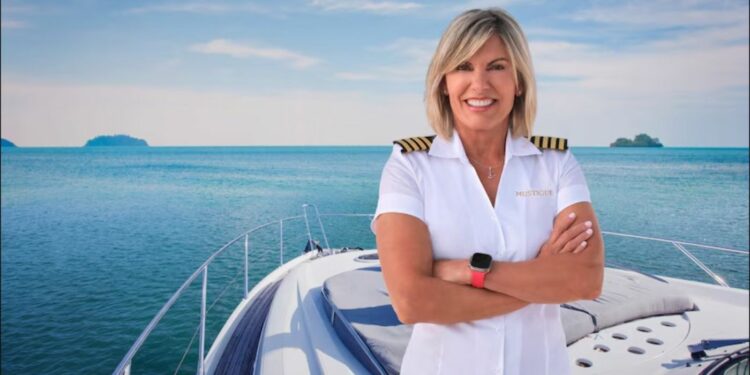 Captain Sandy Yawn on a yacht