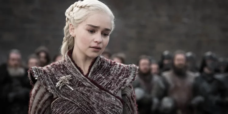 Emilia Clarke scene from Game of Thrones