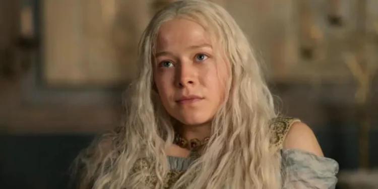 Princess Rhaenyra Targaryen played by Emma D'Arcy