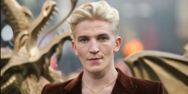 actor Ewan Mitchell at the U.K. premiere of House of the Dragon season two 