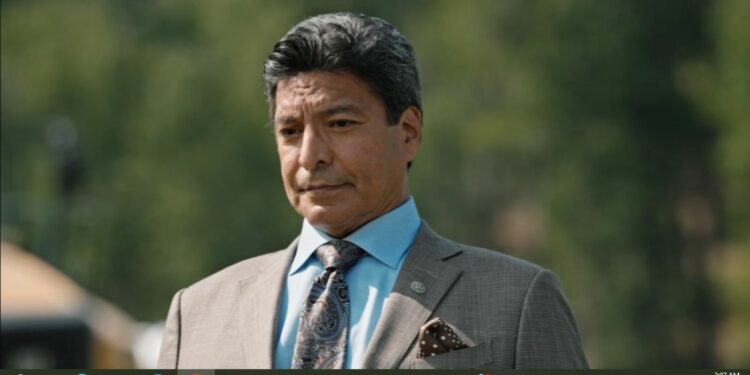 Gil Brimingham in yellow stone