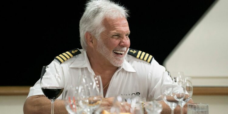 Captain Lee Rosbach form below deck