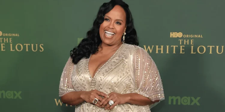 Natasha Rothwell attending the premiere for the third season of the HBO series The White Lotus. 