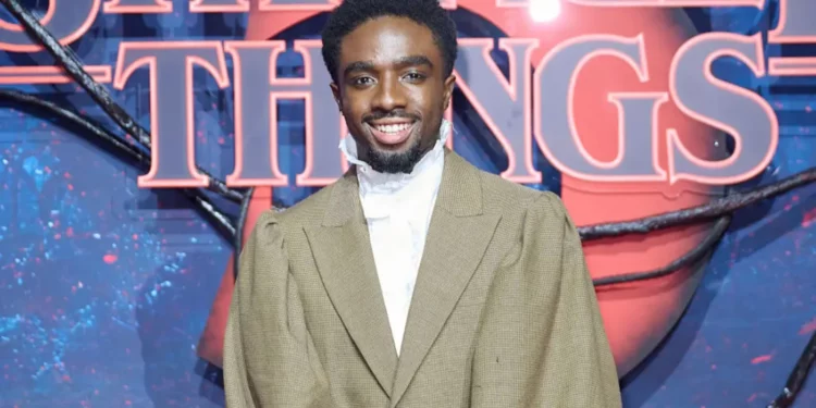 actor Caleb McLaughlin at a Stranger Things promotional event