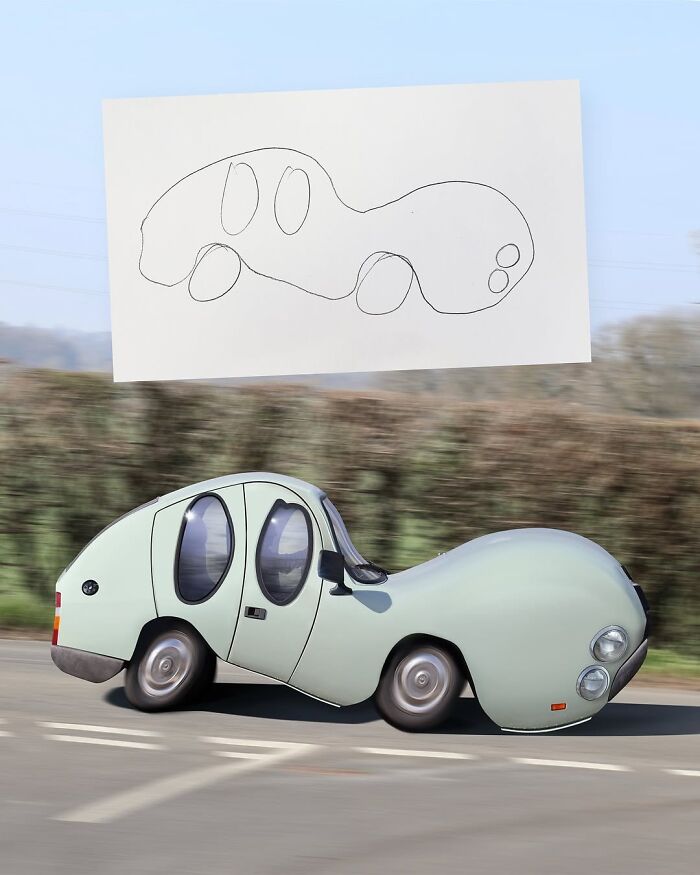 Dad Photoshops Kids&rsquo; Drawings As If They Were Real, And It&rsquo;s Terrifyingly Funny (28 New Pics)