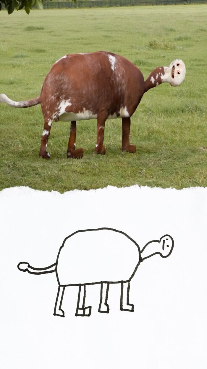 Dad Photoshops Kids&rsquo; Drawings As If They Were Real, And It&rsquo;s Terrifyingly Funny (28 New Pics)