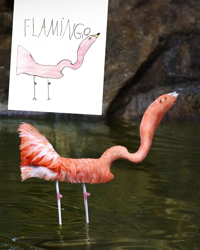 Dad Photoshops Kids&rsquo; Drawings As If They Were Real, And It&rsquo;s Terrifyingly Funny (28 New Pics)