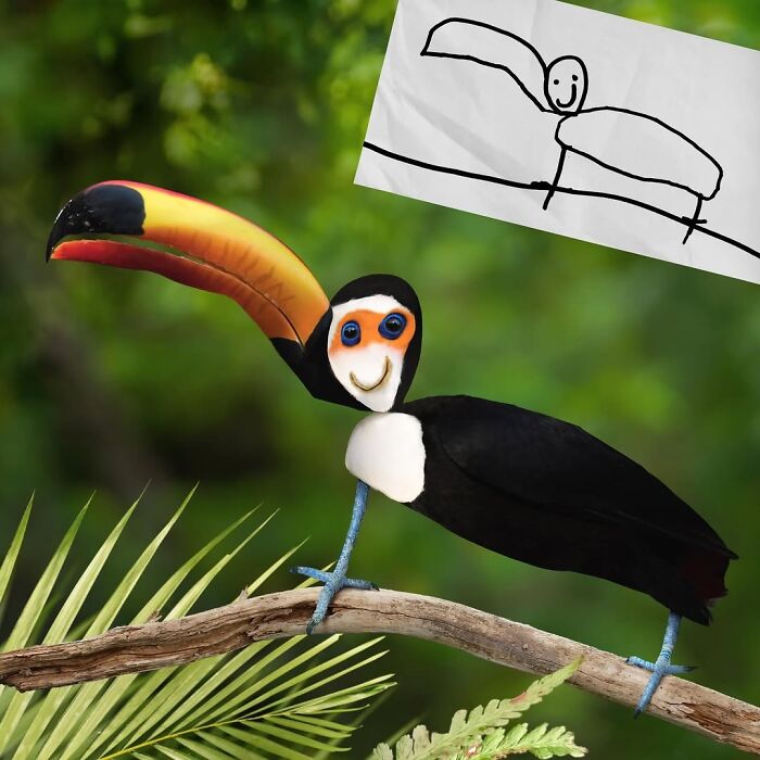 Dad Photoshops Kids&rsquo; Drawings As If They Were Real, And It&rsquo;s Terrifyingly Funny (28 New Pics)