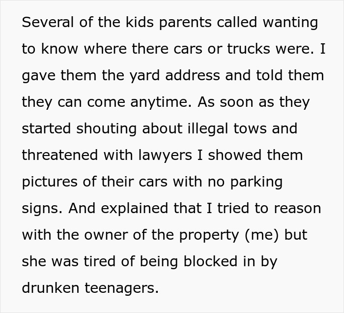 Drunk Teens Refuse To Back Off From Tow Truck Driver&rsquo;s Driveway So She Can Get To Work, Regret It