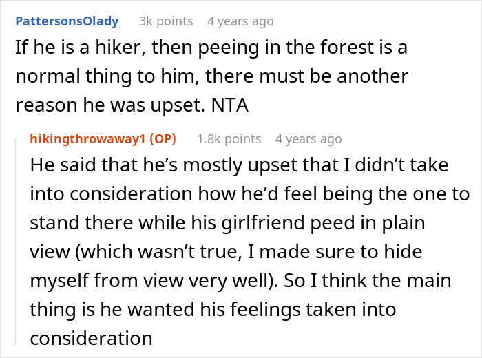 Woman Has A Bathroom Emergency On Hike, Boyfriend&rsquo;s Reaction To It Ends Their Relationship